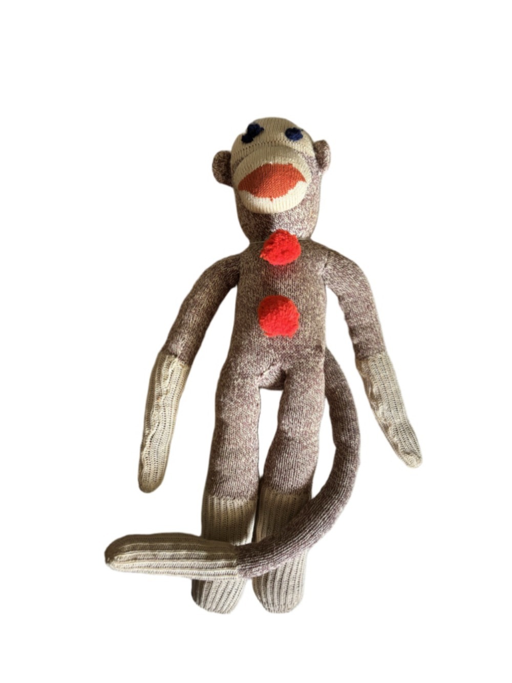 Kids Unbranded Stuffed Animal One Size Brown Red Sock Monkey